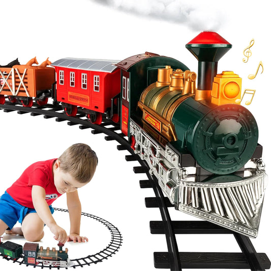 Atlasonix Arizona 1901 electric train engine on colorful tracks for imaginative play.