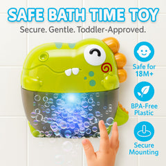 Atlasonix bubble machine plays music to engage kids during bath time