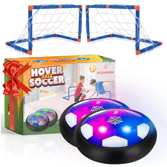 Atlasonix hover soccer ball in action for indoor play