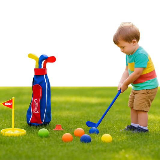 Atlasonix toddler golf clubs set with kid-friendly design for safe indoor or outdoor play.