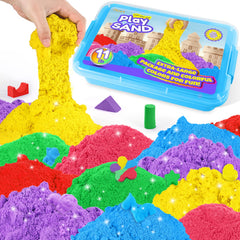 AtMini play sand six color packs ready for creative shaping and color mixing.