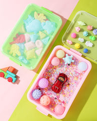 AtMini sensory bin multipurpose setup with beads and water inspires creative play