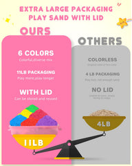 AtMini six-color sand packs offer vibrant variety for creative mixing