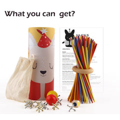 ATOSHP wooden pick-up sticks help refine dexterity and hand-eye coordination