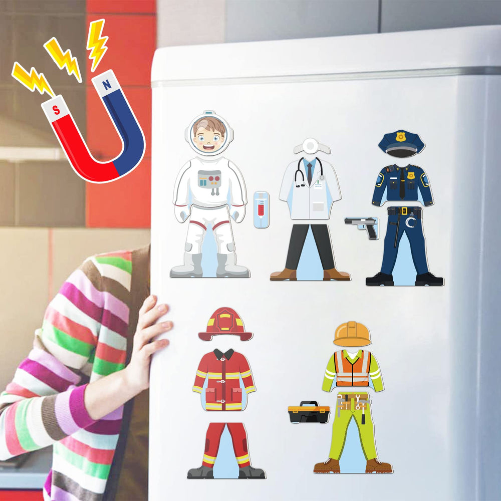 Atoylink fridge magnets for attaching outfits to metal surfaces during practice.