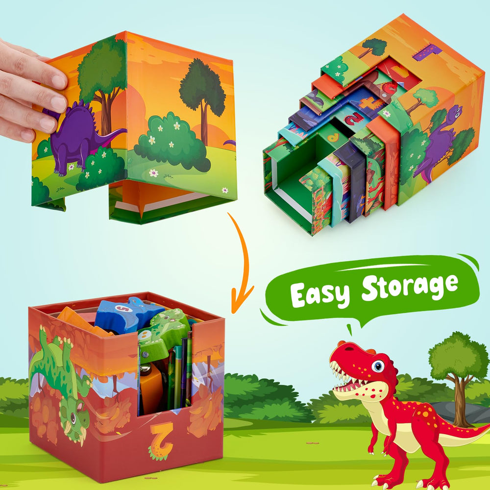 Atoylink magnetic dinosaur train cars connect for hands-on learning and creativity.