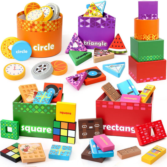 Atoylink Shape Sorter circle box with circle objects improves early shape recognition.