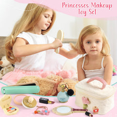 Atoylink wooden makeup brush and blush foster creative expression during play