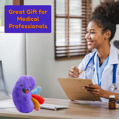 Soft Attatoy kidney plush offers tactile comfort and imaginative play.