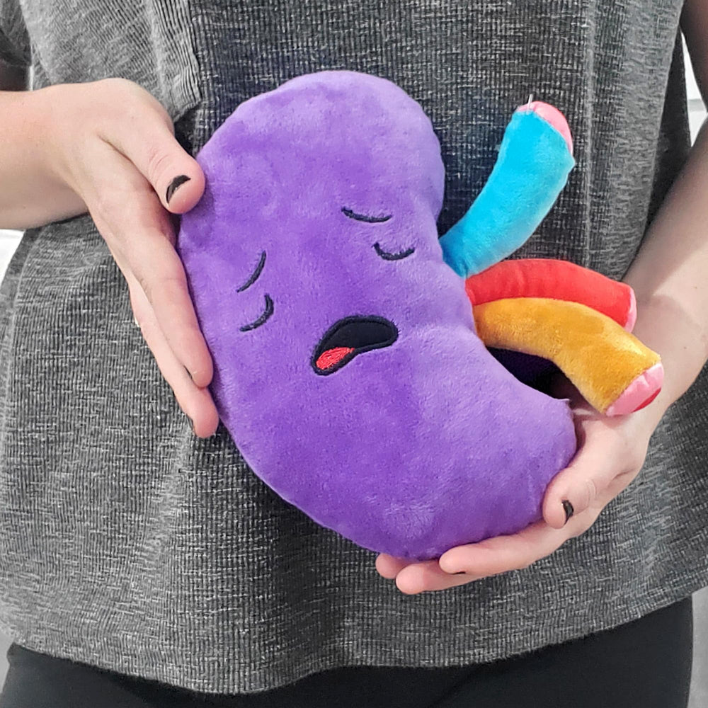 Attatoy kidney plush shows happy and sad expressions for emotional learning.