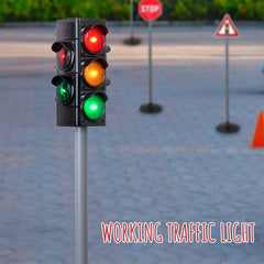Attatoy Large Traffic Signs Playset bright cones enhancing play scenarios