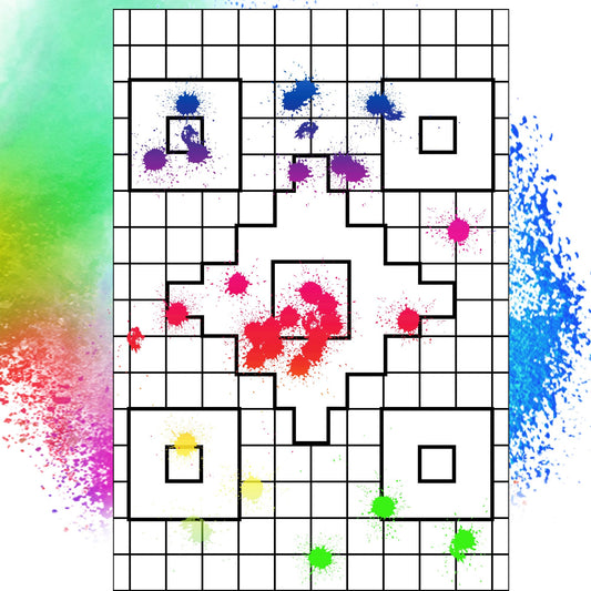 AUBESTKER blaster gel gun target 24x16 inch shows color-change feedback for aiming practice
