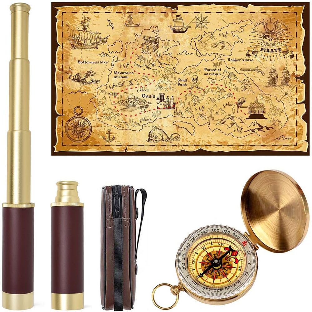 Aubric pirate spyglass telescope for imaginative play and outdoor adventures