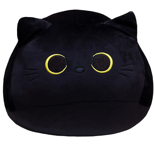 AudeRhine 16in black cat plush toy provides cozy cuddle comfort for kids