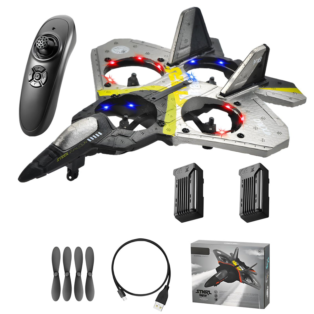 A AUGARDEN V17 RC plane in flight with 6-axis gyro stability for easy learning