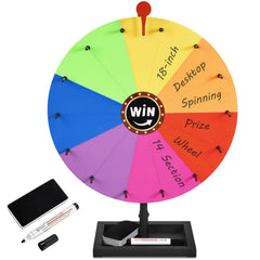 AugFir prize wheel 18-inch on desk for smooth, engaging spins