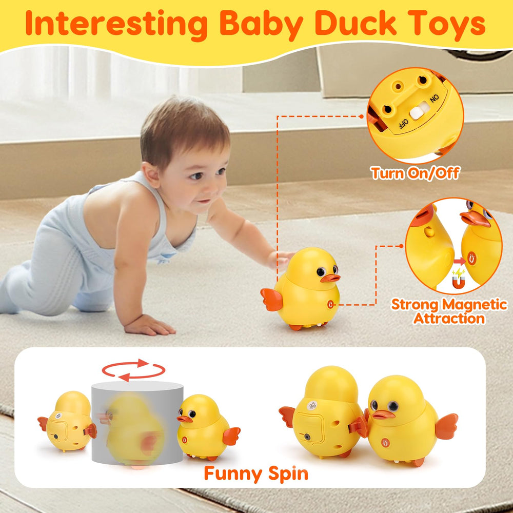 AugToy baby duck 2 demonstrates circle motion around objects for chase play