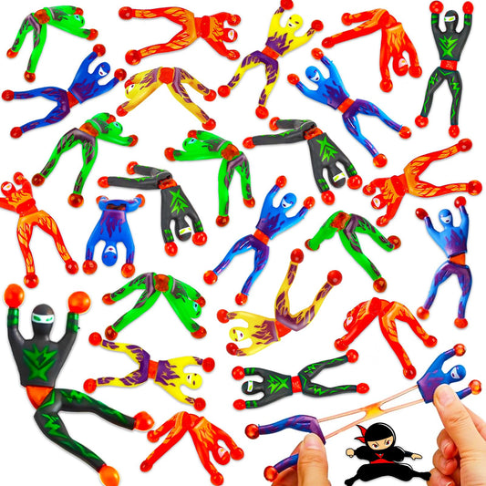 AugToy sticky wall climbers pack on wall, ideal for party favors