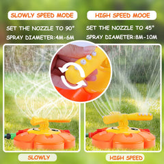 AugToy toddler sprinkler with adjustable nozzles for different ages