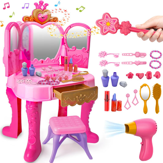 AugToy toddler vanity magic mirror with lights for imaginative pretend play.