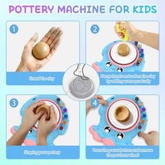 Aujazyble pottery glaze and 12 colors for vibrant finishes on kids’ designs.