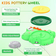 Aujazyble pottery wheel speed control offers safe, adjustable play.