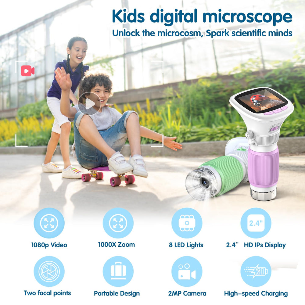 AUKCLAX 2.4in IPS screen displays vivid colors for clear explorations.