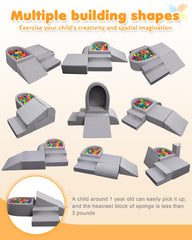 Auksay climbing blocks showing anti-slip base for stable play sessions.