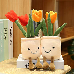 AULUDA Tulip Plush Toy on sofa, ideal reading buddy for quiet moments