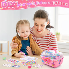 Auney portable pink carry case for crafting anywhere.