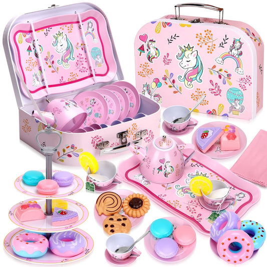 Auney Unicorn Tea Set teapot with smooth finish for gentle pretend time