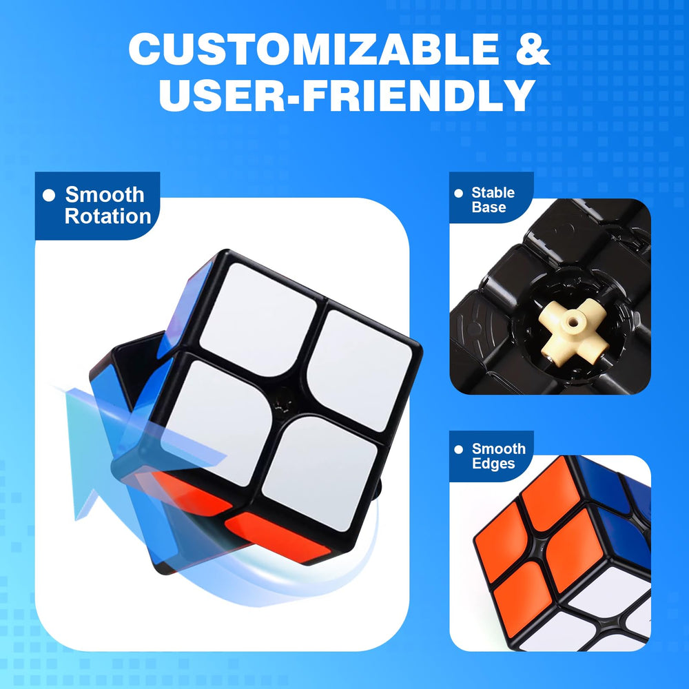 AuntyFey 7 Pack 3x3 speed cube for quick solving and reliable turns