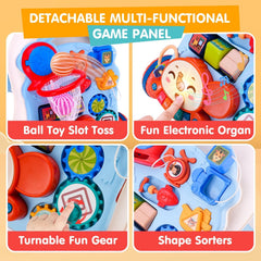 AuntyFey detachable play table allows independent play anywhere