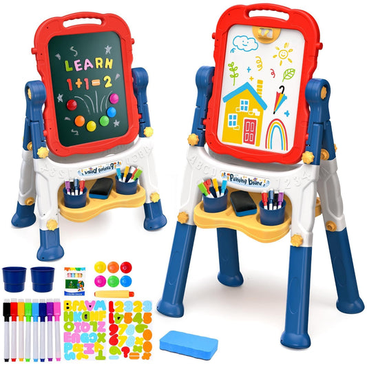 AuntyFey easel doublesided chalkboard for kids' creativity and learning.