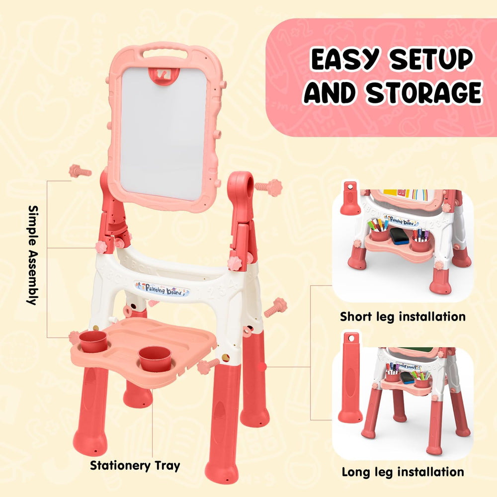 AuntyFey easel includes magnets and accessories for mess-free learning