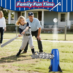 AuntyFey kids enjoying batting practice in blue unit