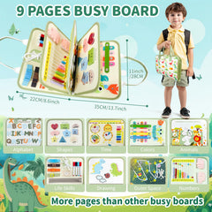 Aurasys soft felt busy board designed for safe, easy handling