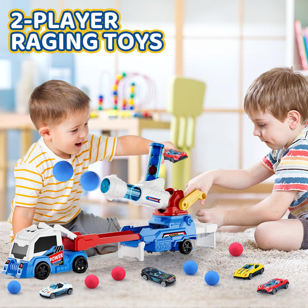 AuroTops truck lights and sounds button for engaging play sessions.