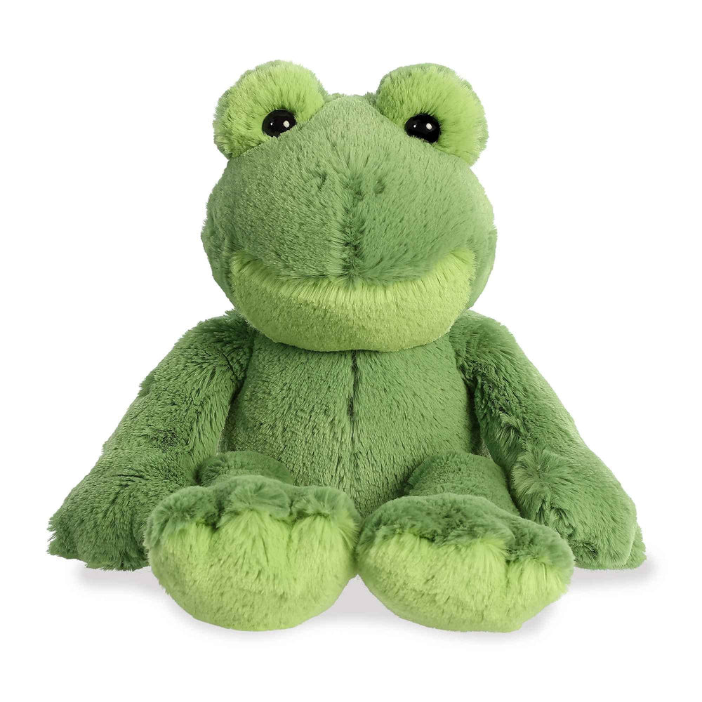 Aurora Fernando Frog plush green sits upright for playful display.