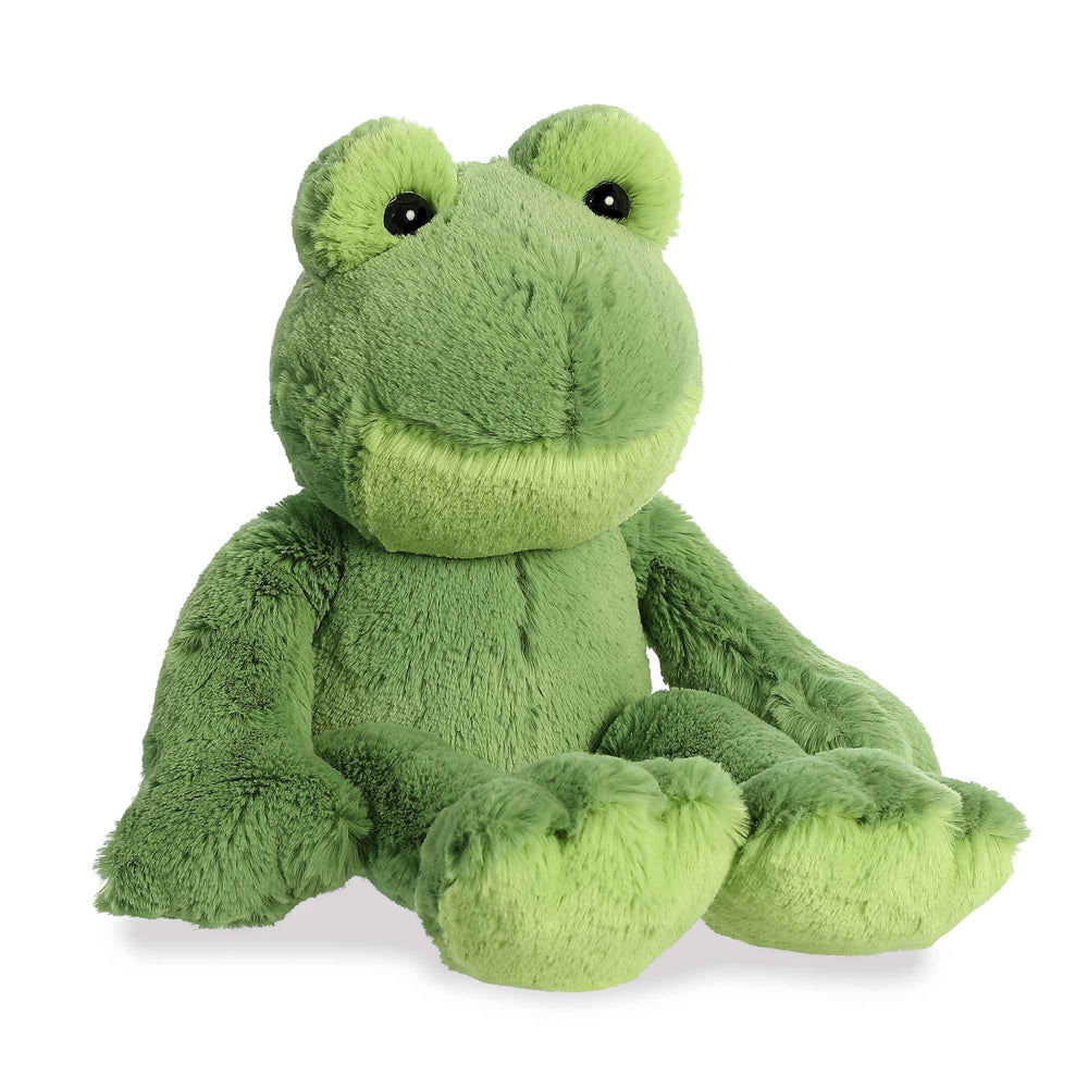Fernando Frog plush from Aurora with soft materials for comforting hugs.