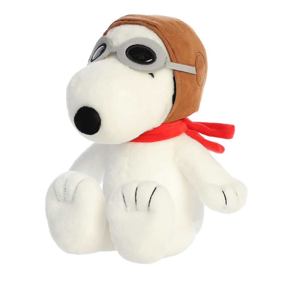 Aurora Adorable Peanuts Flying Ace stuffed animal, back view, compact keepsake.