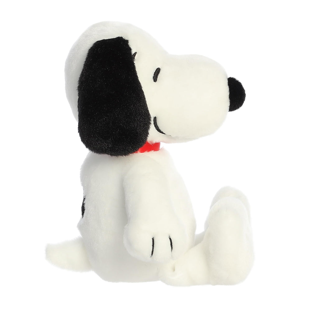 Aurora Adorable Peanuts Snoopy floppy plush scene showcases a perfect cuddle buddy.