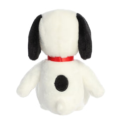 Aurora Adorable Peanuts Snoopy floppy plush packaging view suggests gift-ready nostalgia.