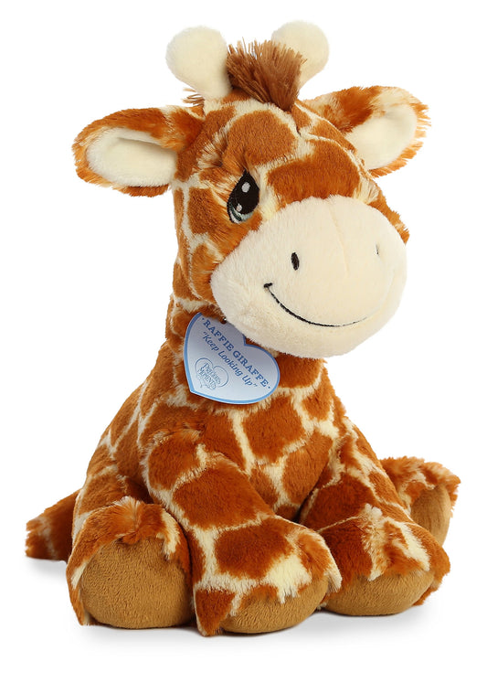 Aurora Raffie Giraffe plush with Precious Moments charm—perfect comforting companion for kids.