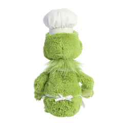 Aurora Chef Grinch plush close-up of soft fabric and stitching