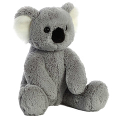 Close-up of Aurora Cuddly Koala's soft gray fur for comfort.