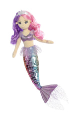 Aurora Sea Sparkles Rainbow Sea Iris doll with shimmer fabric, ideal for imaginative play and gifting