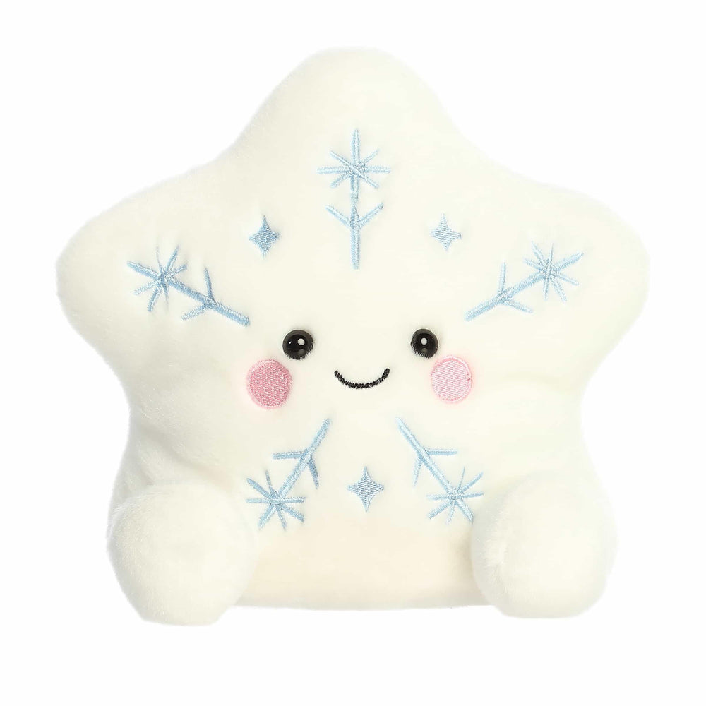 Aurora Festive Palm Pals Snowflake plush close-up highlighting soft texture for cozy gifting