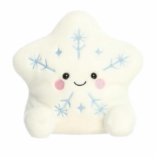 Aurora Festive Palm Pals Snowflake plush close-up highlighting soft texture for cozy gifting