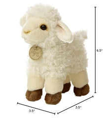 Aurora lamb features a hang tag with species information